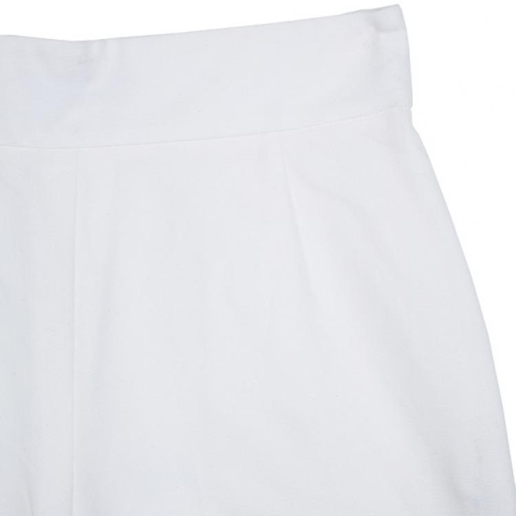 Pre Owned Saint Laurent Paris White Palazzo Pants M