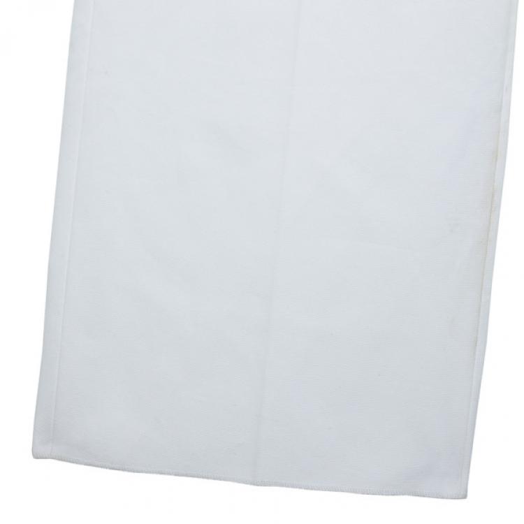 Pre Owned Saint Laurent Paris White Palazzo Pants M