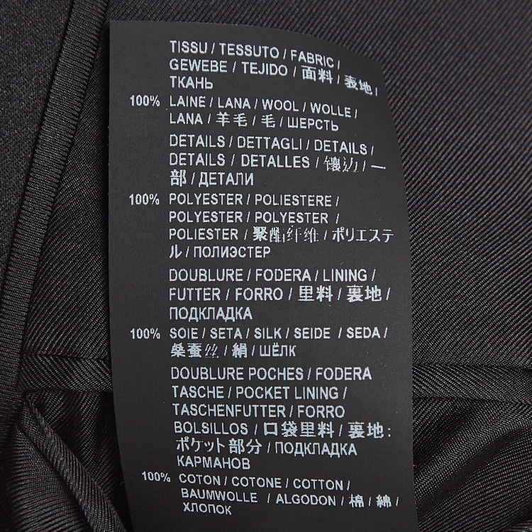 Pre Owned Saint Laurent Paris Black Gabardine Double Breasted Blazer L