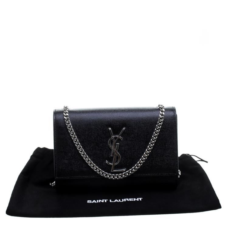 مملوكة مسبقًا Saint Laurent Black Monogram Leather Small Kate Shoulder Bag