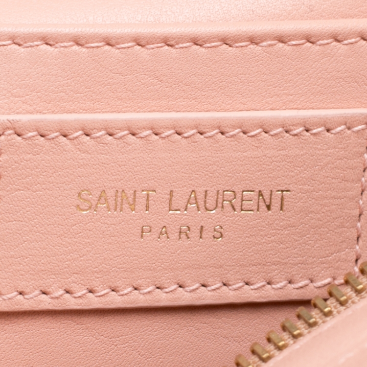Pre Owned Saint Laurent Blush Pink Leather Small Cabas Chyc Tote