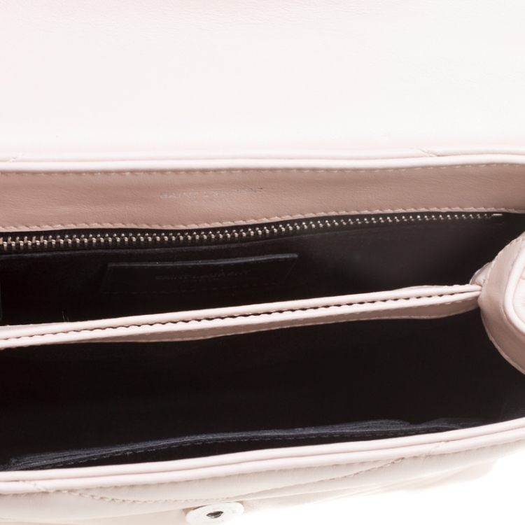 Pre Owned Saint Laurent Powder Pink Leather Loulou Toy Shoulder Bag