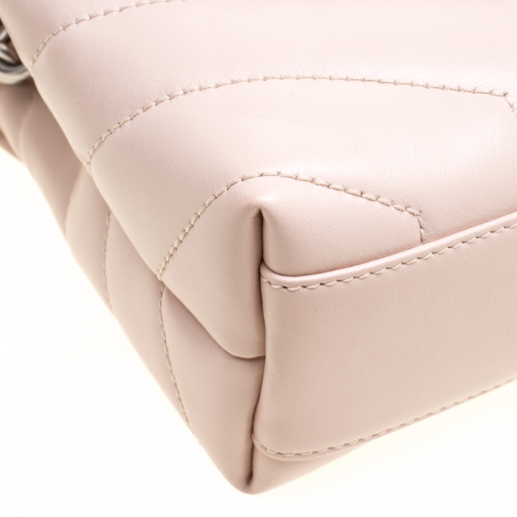 Pre Owned Saint Laurent Powder Pink Leather Loulou Toy Shoulder Bag