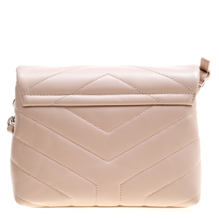 Pre Owned Saint Laurent Powder Pink Leather Loulou Toy Shoulder Bag