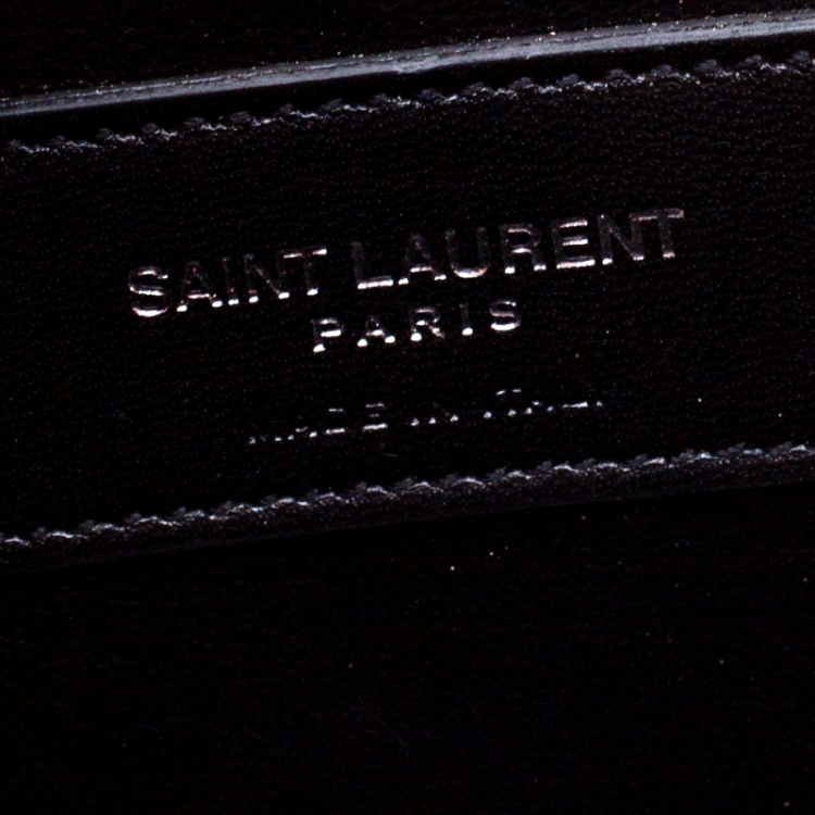 Pre Owned Saint Laurent Red Croc Embossed Leather Monogram Clutch 