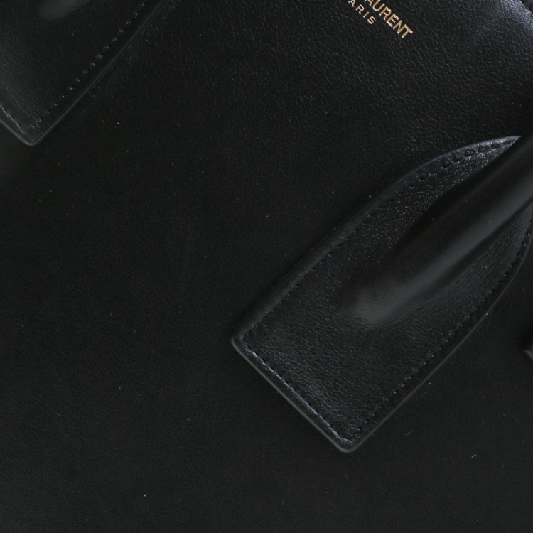 Pre Owned Saint Laurent Black Leather Small Classic Sac De Jour Tote