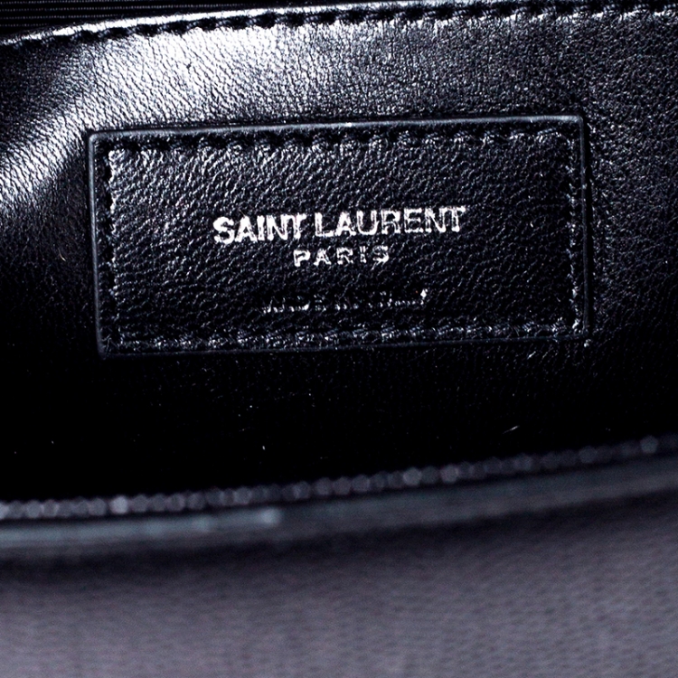 Pre Owned Saint Laurent Paris Black Leather Medium Kate Shoulder Bag