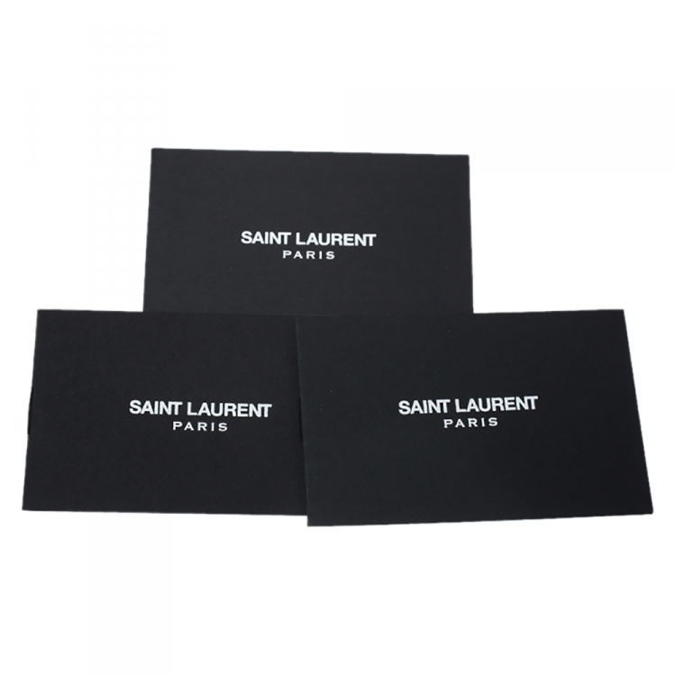 Pre Owned Saint Laurent Metallic Gold Leather Small Kate Monogram Shoulder Bag