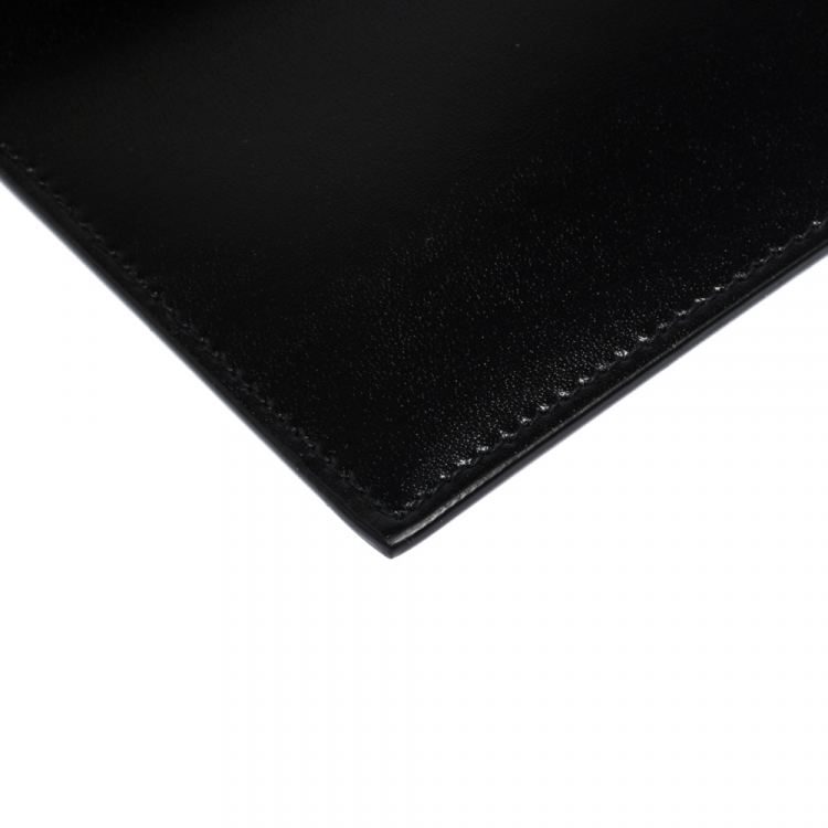 Pre Owned Saint Laurent Black Leather Medium Uptown Clutch