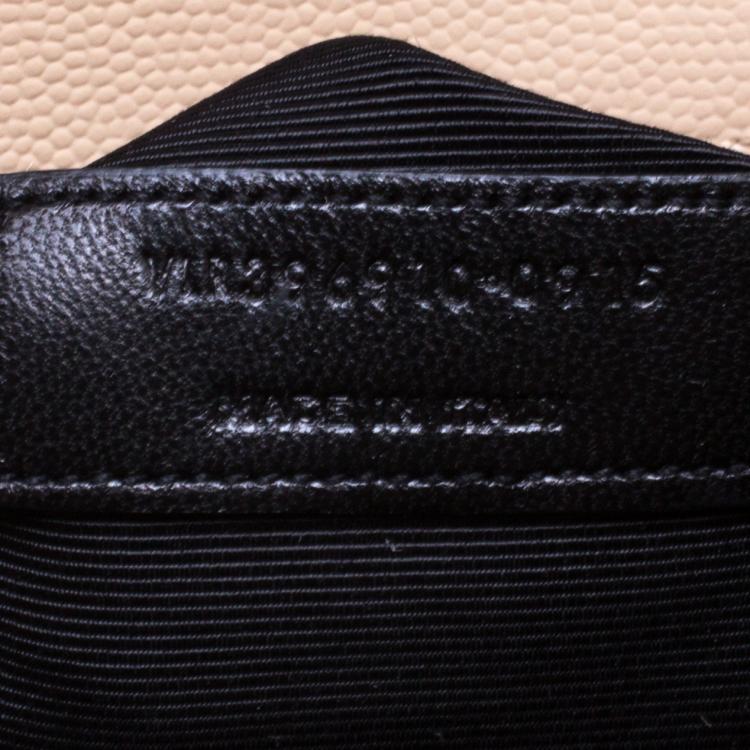 Pre Owned Saint Laurent Paris Beige Matelasse Leather Large Cassandre Flap Bag