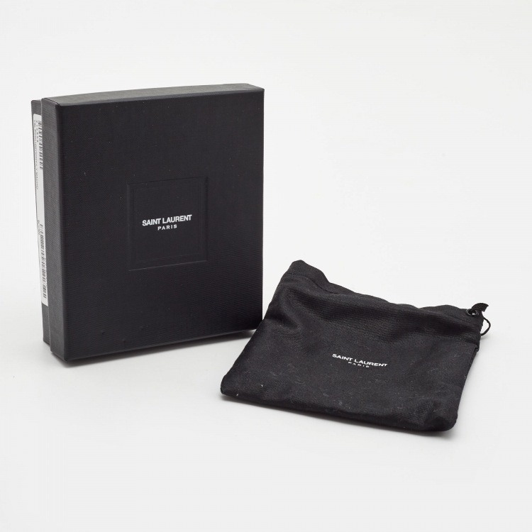مملوكة مسبقًا Saint Laurent Peach Leather Easy Y Card Holder