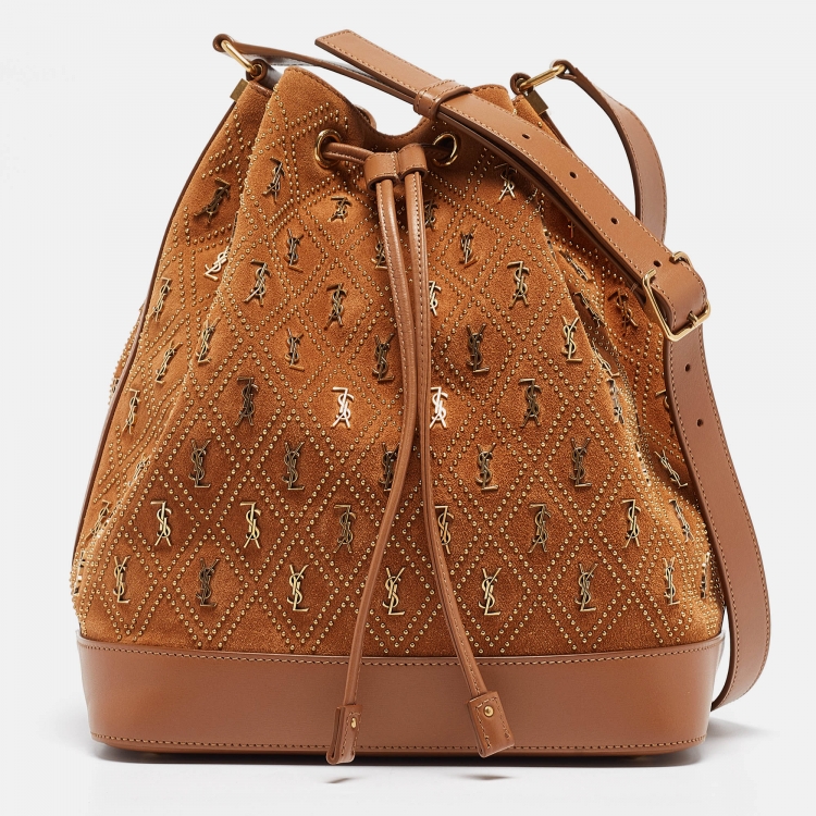 24AW new/Saint Laurent スエードクロスボディバッグ Bag Brown Saint Laurent - Kate Rosy Sand Reversible Chain Shoulder Bag