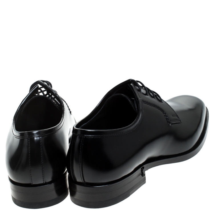 Pre Owned Saint Laurent Paris Black Leather Derby Size 36