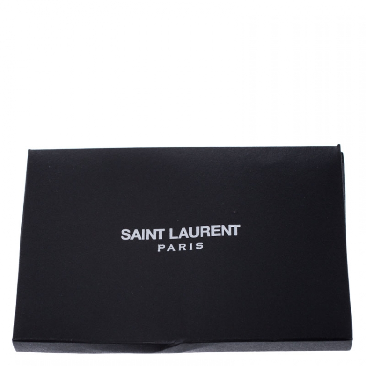 Pre Owned Saint Laurent Paris Brown Leather Tribute Platform Ankle Strap Sandals Size 39.5