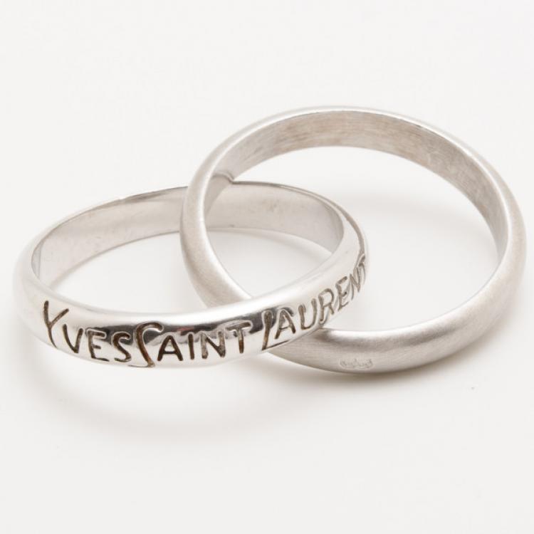 Yves Saint Laurent Vintage Ring Silvery Silver ref.135331 - Joli Closet