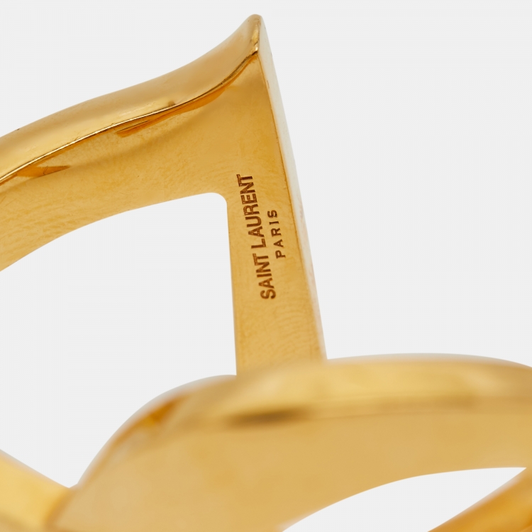 Pre Owned Saint Laurent Opyum Gold Tone Bracelet