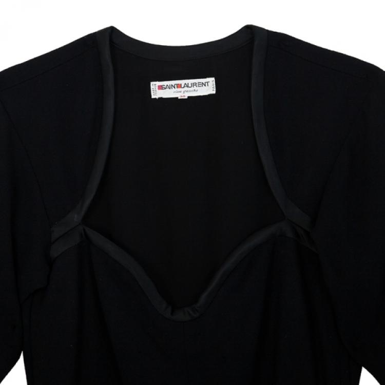 Pre Owned Saint Laurent Black Stretch Long Sleeve Dress M