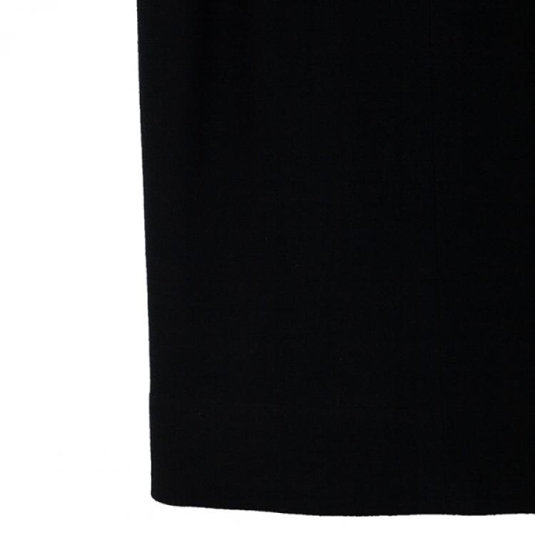 Pre Owned Saint Laurent Black Stretch Long Sleeve Dress M