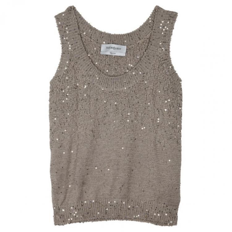 Pre Owned Yves Saint Laurent Knit Cardigan Set XL