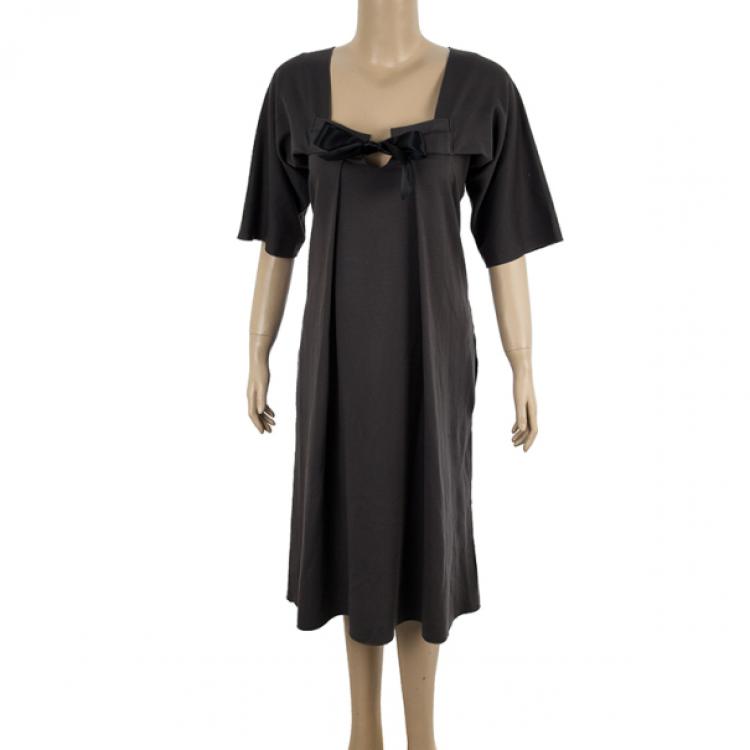 Pre Owned Saint Laurent Paris Grey Dress M