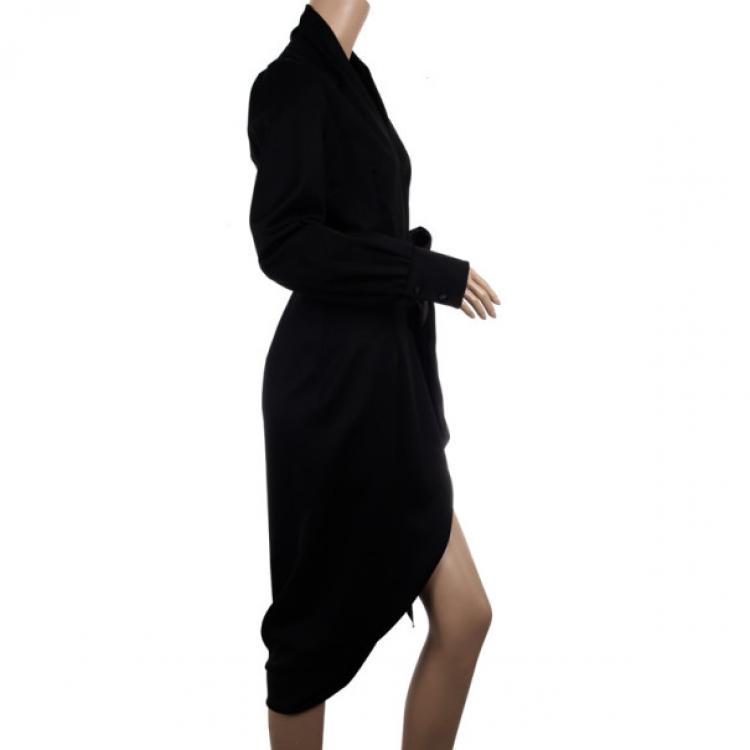 Pre Owned Yves Saint Laurent Belted Wrap Dress