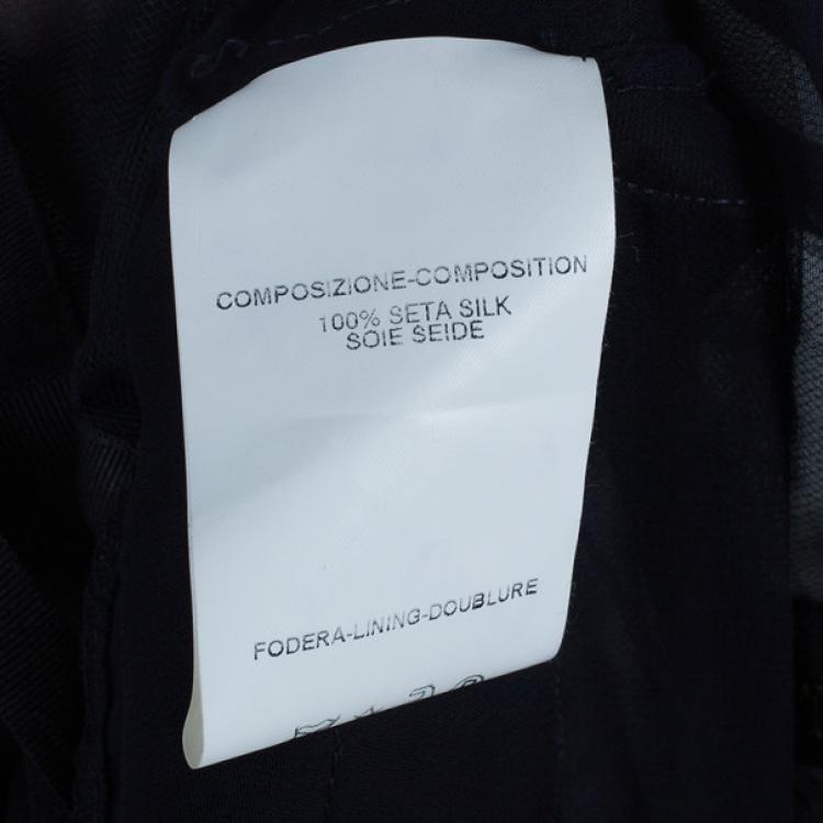 Pre Owned Saint Laurent Paris Soft Tulle Embellished Top M