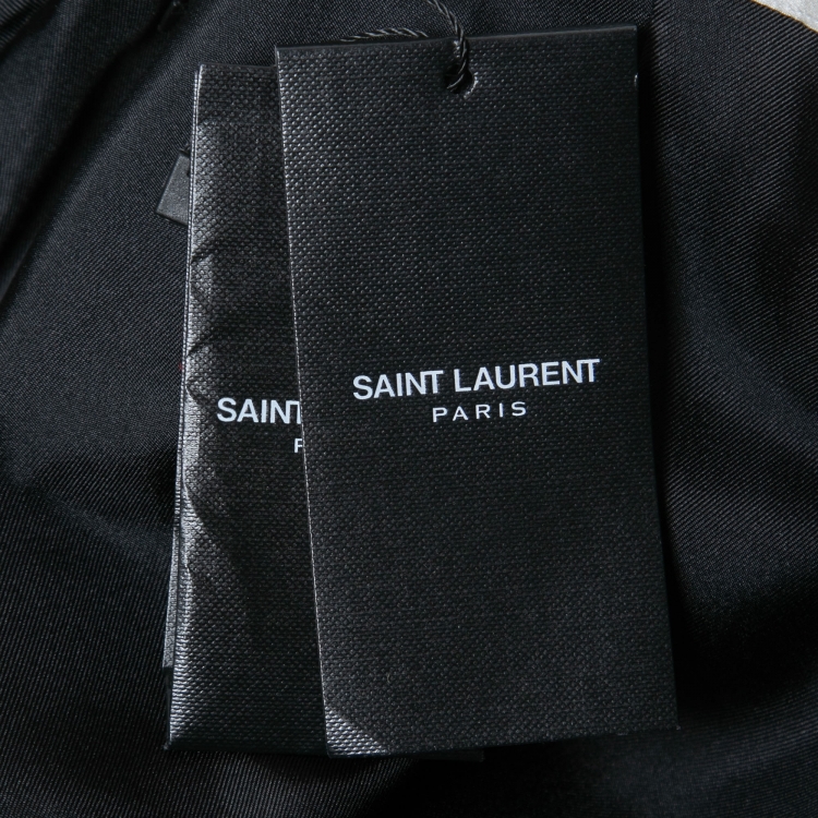 Pre Owned Saint Laurent Red Velvet Embroidered Jacket M