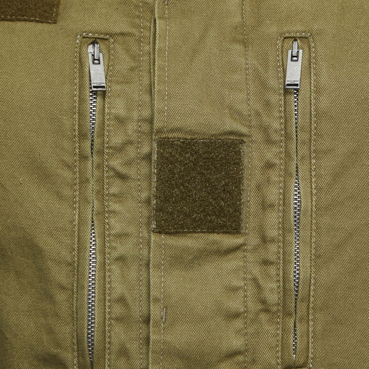 Pre Owned Saint Laurent Green Cotton Military Jacket M