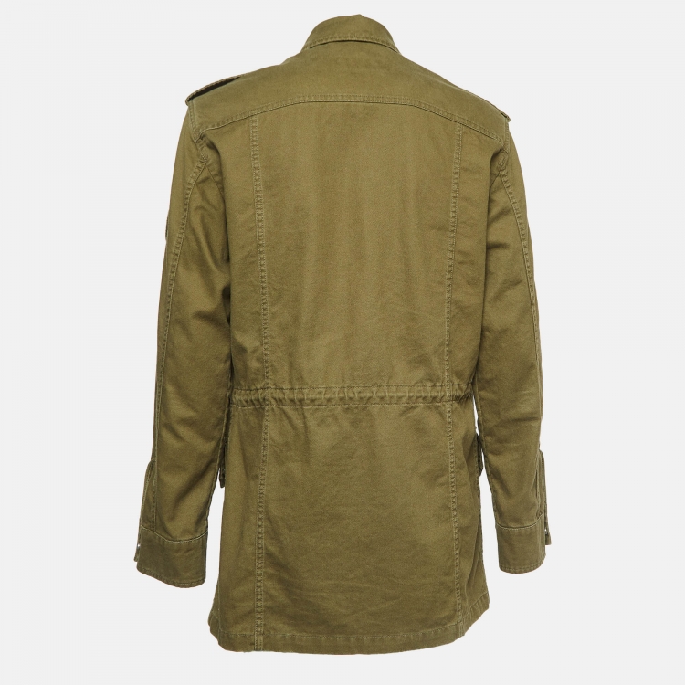 送料無料ライン対応ショップ限定キャンペーン Saint Laurent Green Cotton Military Jacket M Saint Laurent ジャケット・アウター