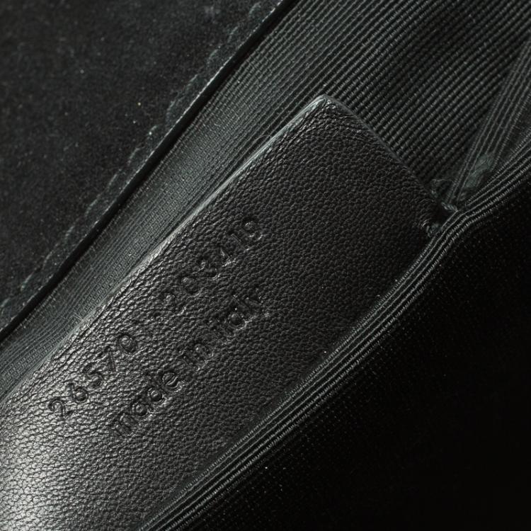 Pre Owned Saint Laurent Paris Black Patent Leather Large Chyc Clutch