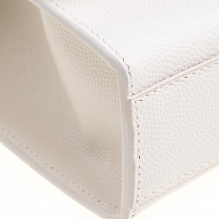 Pre Owned Saint Laurent Paris Off White Leather Kate Crossbody Bag