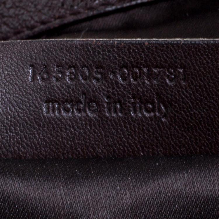 Pre Owned Saint Laurent Paris Dark Brown Canvas Beach Bag