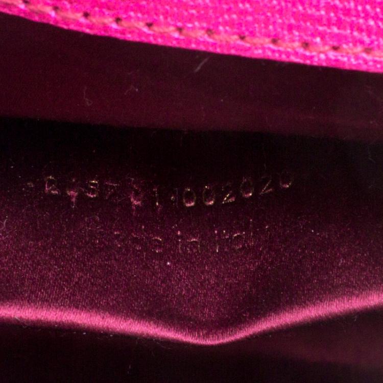 Pre Owned Saint Laurent Paris Pink Leather Large Chyc Clutch