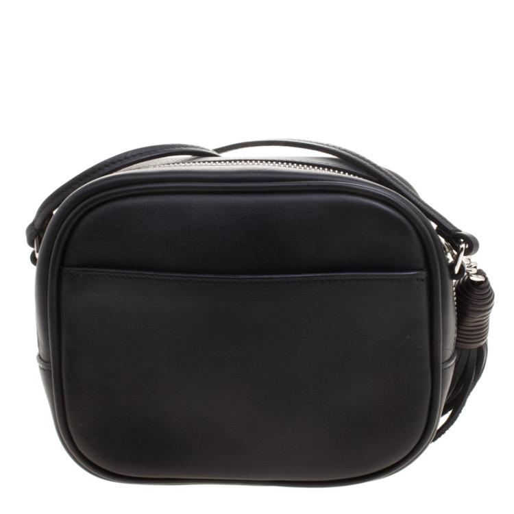 Pre Owned Saint Laurent Paris Black Leather Blogger Crossbody Bag