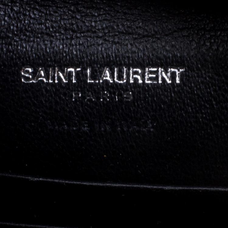 Pre Owned Saint Laurent Paris Black Leather Blogger Crossbody Bag