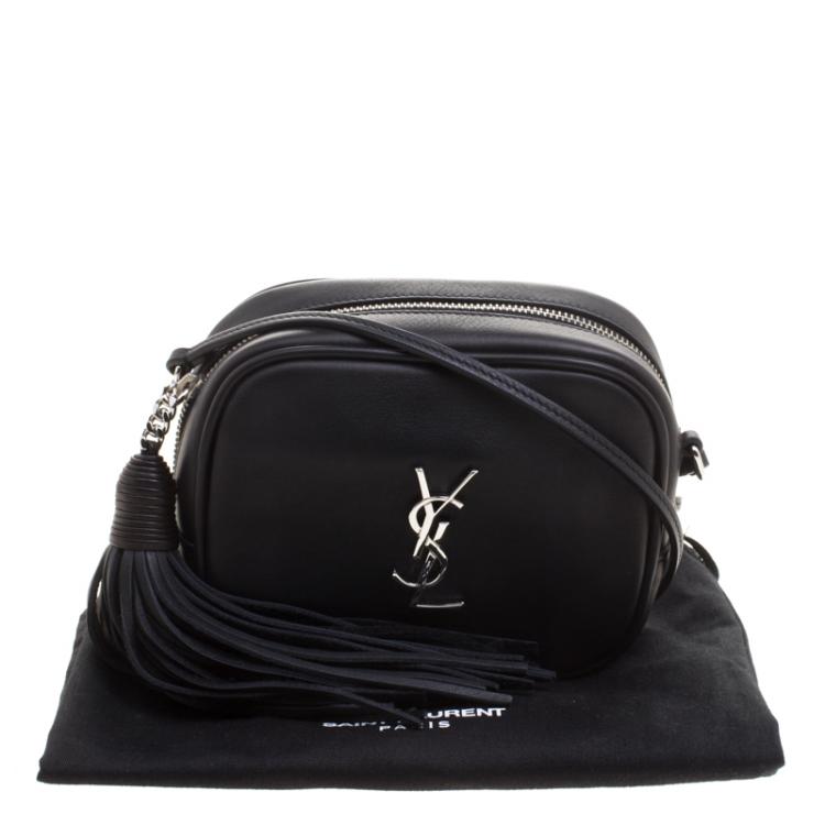 Pre Owned Saint Laurent Paris Black Leather Blogger Crossbody Bag