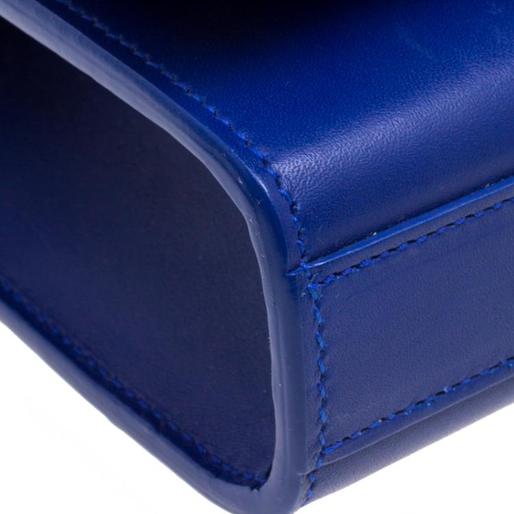Pre Owned Saint Laurent Paris Blue Leather Small Kate Tassel Crossbody Bag