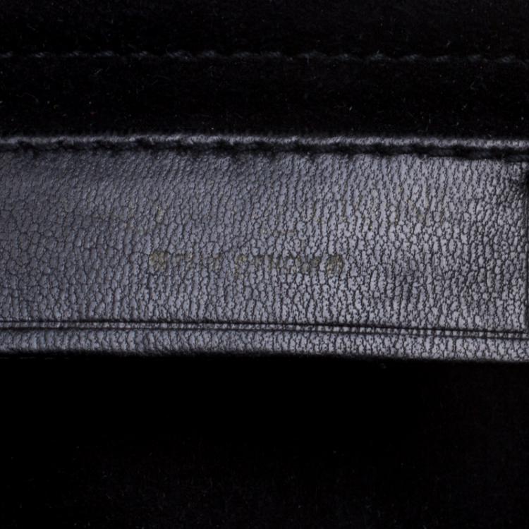 Pre Owned Saint Laurent Paris Silver Leather Large Muse Two Satchel