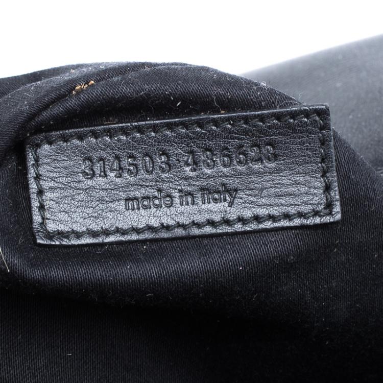 Pre Owned Saint Laurent Paris Black Leather Bo Duffle Bag