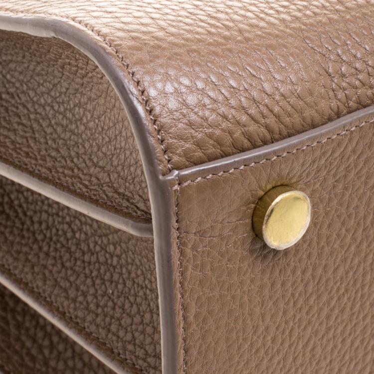 Pre Owned Saint Laurent Peanut Brown Leather Small Classic Sac De Jour Tote
