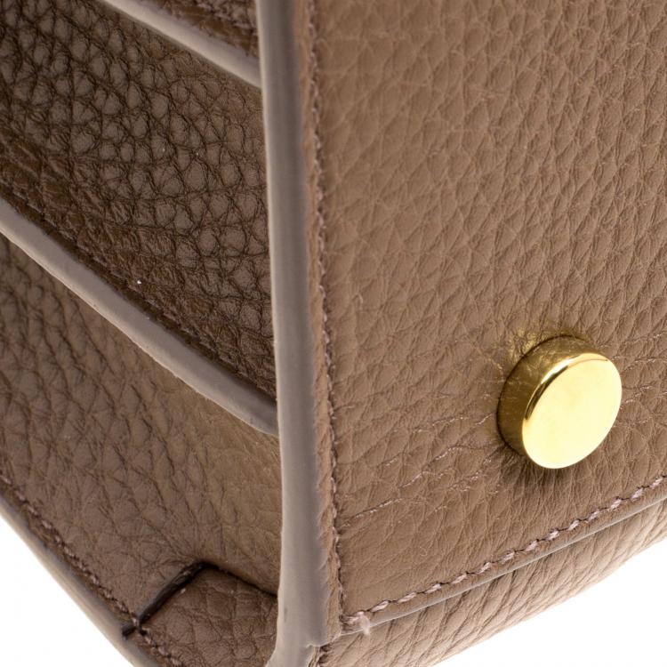 Pre Owned Saint Laurent Peanut Brown Leather Small Classic Sac De Jour Tote