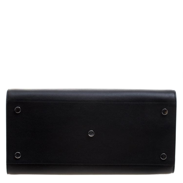 Pre Owned Saint Laurent Black Leather Large Sac De Jour Tote