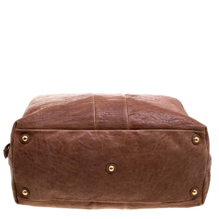 Pre Owned Saint Laurent Brown Leather Medium Easy Y Bag