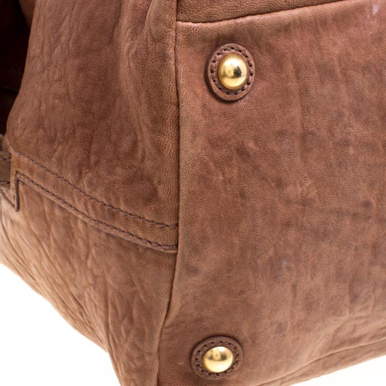 Pre Owned Saint Laurent Brown Leather Medium Easy Y Bag