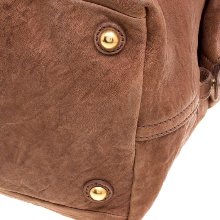 Pre Owned Saint Laurent Brown Leather Medium Easy Y Bag