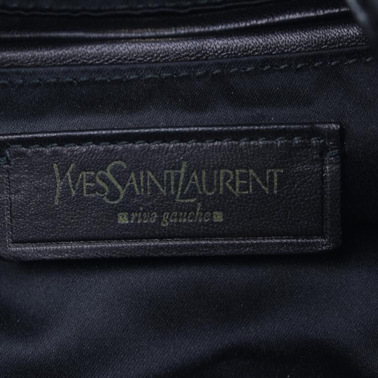 Pre Owned Saint Laurent Paris Black Leather/Suede Tassel Hobo