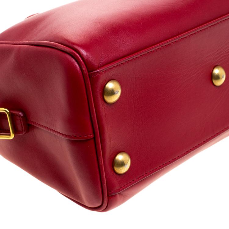 Pre Owned Saint Laurent Red Leather Baby Duffle 3 Bag