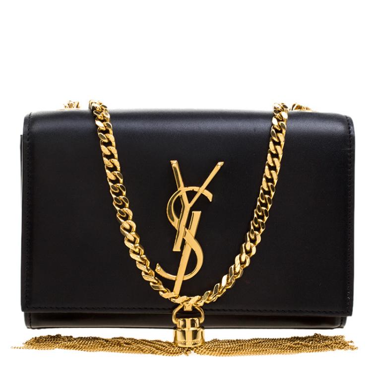 ysl small black bag with tassel