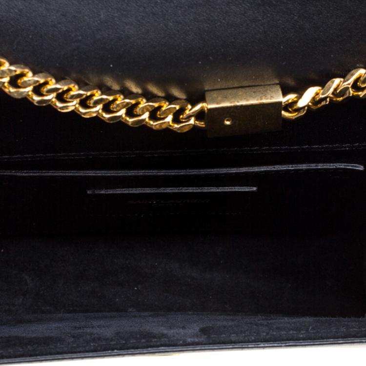 Pre Owned Saint Laurent Black Leather Small Kate Tassel Crossbody Bag