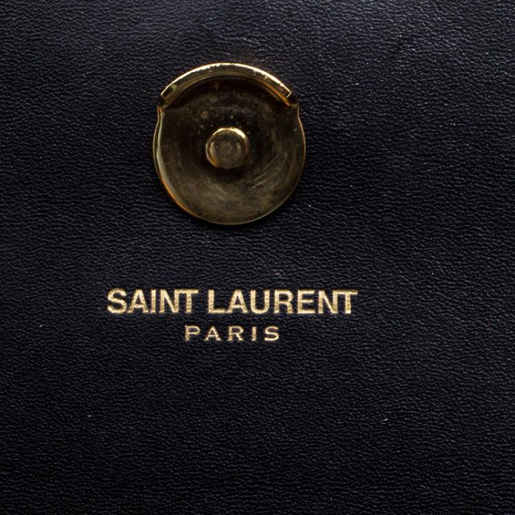 Pre Owned Saint Laurent Black Leather Small Kate Tassel Crossbody Bag